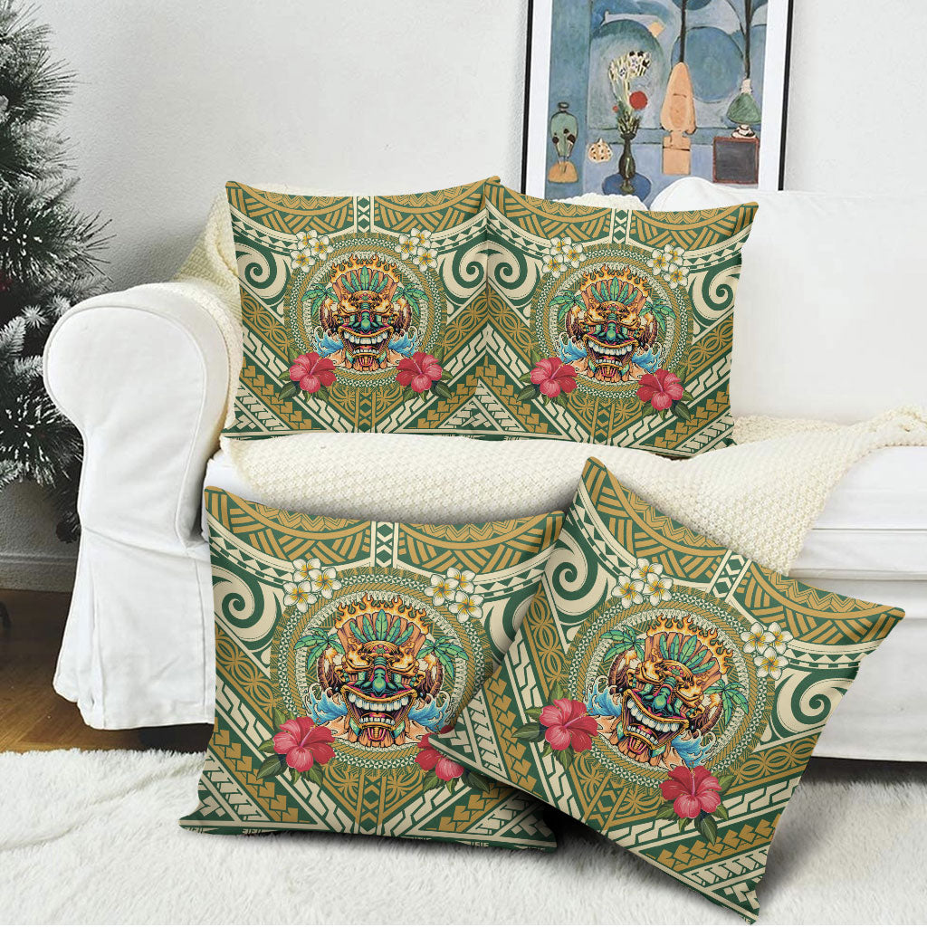 Hawaii Tiki Mask Pillow Cover Mele Kalikimaka i Iulai! LT9 - Polynesian Pride