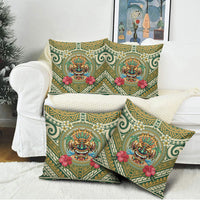 Hawaii Tiki Mask Pillow Cover Mele Kalikimaka i Iulai! LT9 - Polynesian Pride