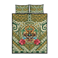 Hawaii Tiki Mask Quilt Bed Set Mele Kalikimaka i Iulai! LT9 - Polynesian Pride