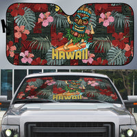 Hawaii Tiki Surfing Auto Sun Shade Mele Kalikimaka i Iulai! LT9 Black - Polynesian Pride