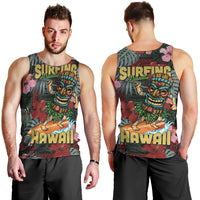 Hawaii Tiki Surfing Men Tank Top Mele Kalikimaka i Iulai! LT9 - Polynesian Pride