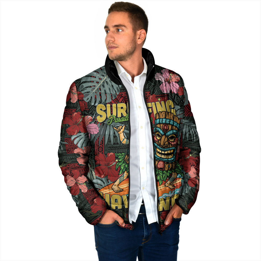Hawaii Tiki Surfing Padded Jacket Mele Kalikimaka i Iulai! LT9 - Polynesian Pride