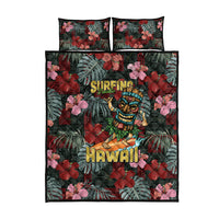 Hawaii Tiki Surfing Quilt Bed Set Mele Kalikimaka i Iulai! LT9 - Polynesian Pride