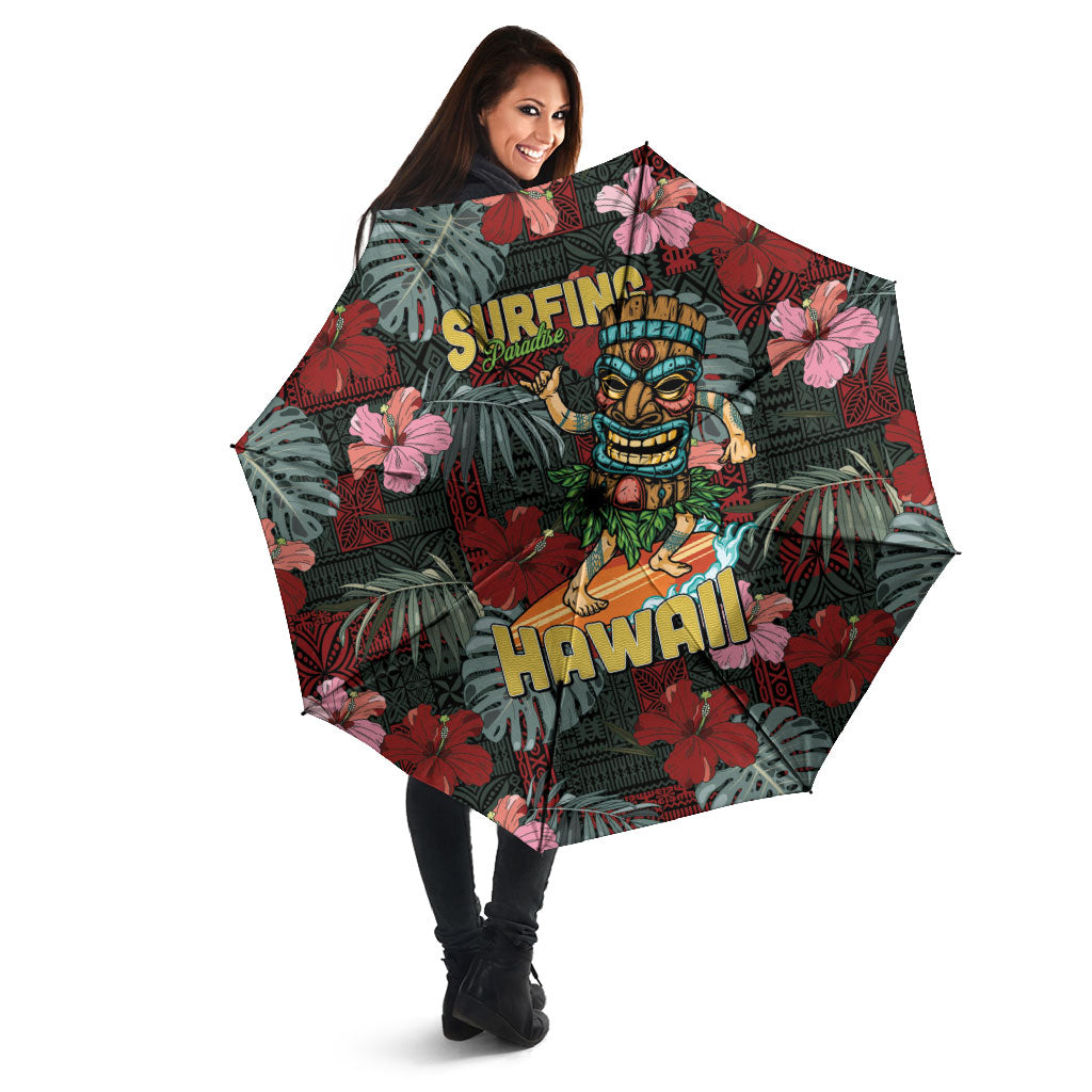 Hawaii Tiki Surfing Umbrella Mele Kalikimaka i Iulai! LT9 - Polynesian Pride