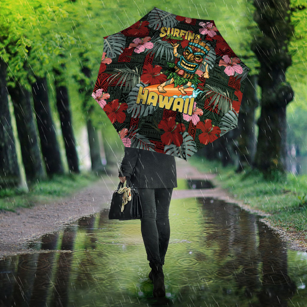 Hawaii Tiki Surfing Umbrella Mele Kalikimaka i Iulai! LT9 - Polynesian Pride