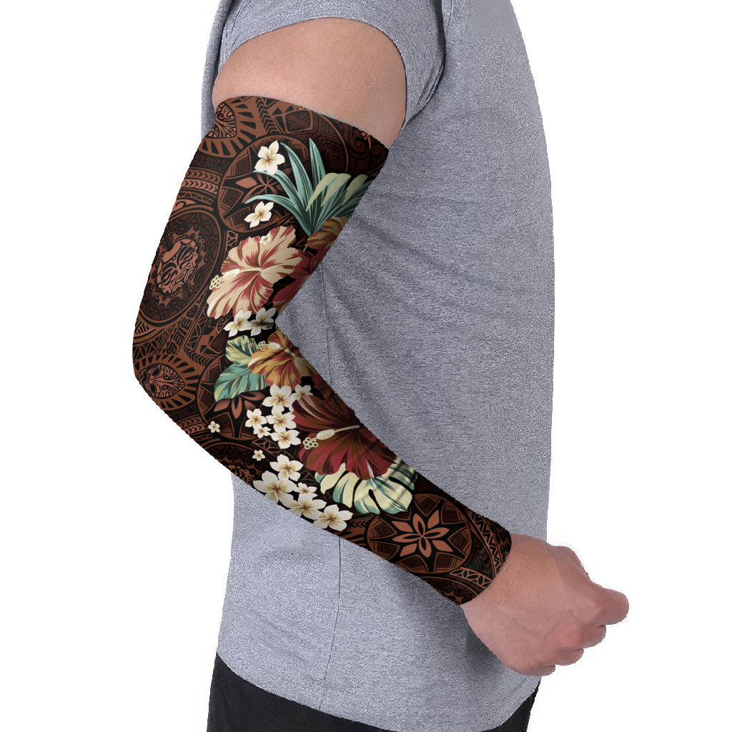 Kanoa Hawai'i Hibiscus Arm Sleeves Polynesian Tribal Tattoo Pattern Floral Elements
