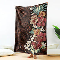 Kanoa Hawai'i Hibiscus Blanket Polynesian Tribal Tattoo Pattern Floral Elements