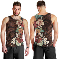 Kanoa Hawai'i Hibiscus Men Tank Top Polynesian Tribal Tattoo Pattern Floral Elements