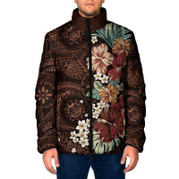 Kanoa Hawai'i Hibiscus Padded Jacket Polynesian Tribal Tattoo Pattern Floral Elements