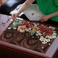 Kanoa Hawai'i Hibiscus Puzzle Polynesian Tribal Tattoo Pattern Floral Elements