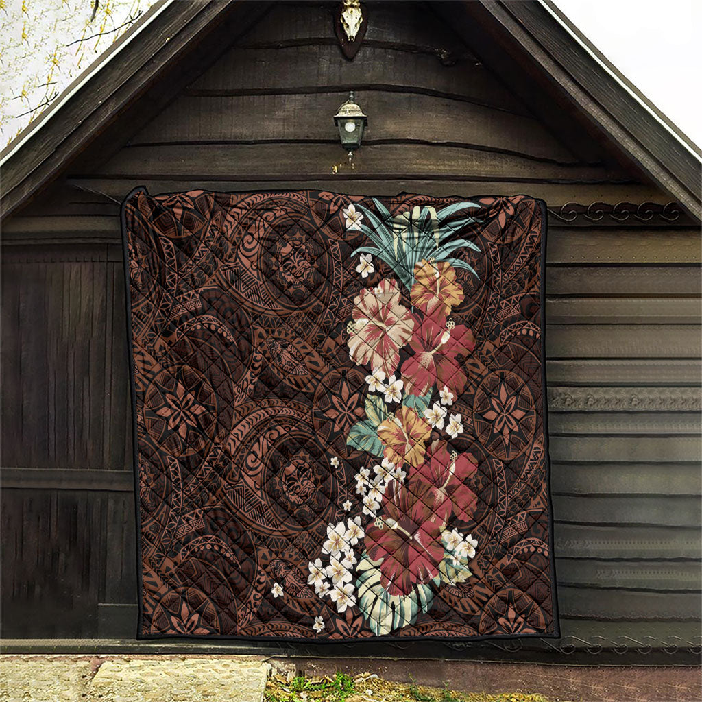 Kanoa Hawai'i Hibiscus Quilt Polynesian Tribal Tattoo Pattern Floral Elements