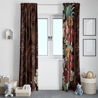 Kanoa Hawai'i Hibiscus Window Curtain Polynesian Tribal Tattoo Pattern Floral Elements