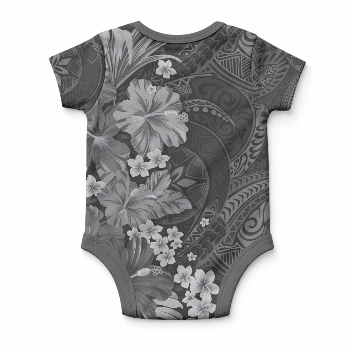 Pauli Hawai'i Hibiscus Baby Onesie Polynesian Tribal Tattoo Pattern Floral Elements LT9 - Polynesian Pride