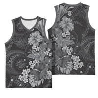 Pauli Hawai'i Hibiscus Basketball Jersey Polynesian Tribal Tattoo Pattern Floral Elements