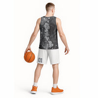 Pauli Hawai'i Hibiscus Basketball Jersey Polynesian Tribal Tattoo Pattern Floral Elements