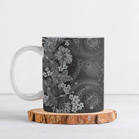 Pauli Hawai'i Hibiscus Ceramic Mug Polynesian Tribal Tattoo Pattern Floral Elements