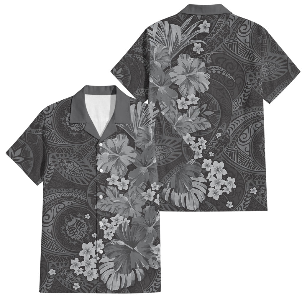Pauli Hawai'i Hibiscus Family Matching Tank Maxi Dress and Hawaiian Shirt Polynesian Tribal Tattoo Pattern Floral Elements