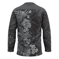 Pauli Hawai'i Hibiscus Hockey Jersey Polynesian Tribal Tattoo Pattern Floral Elements