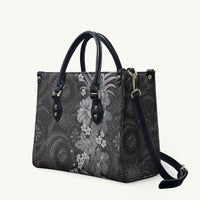 Pauli Hawai'i Hibiscus Leather Bag Polynesian Tribal Tattoo Pattern Floral Elements
