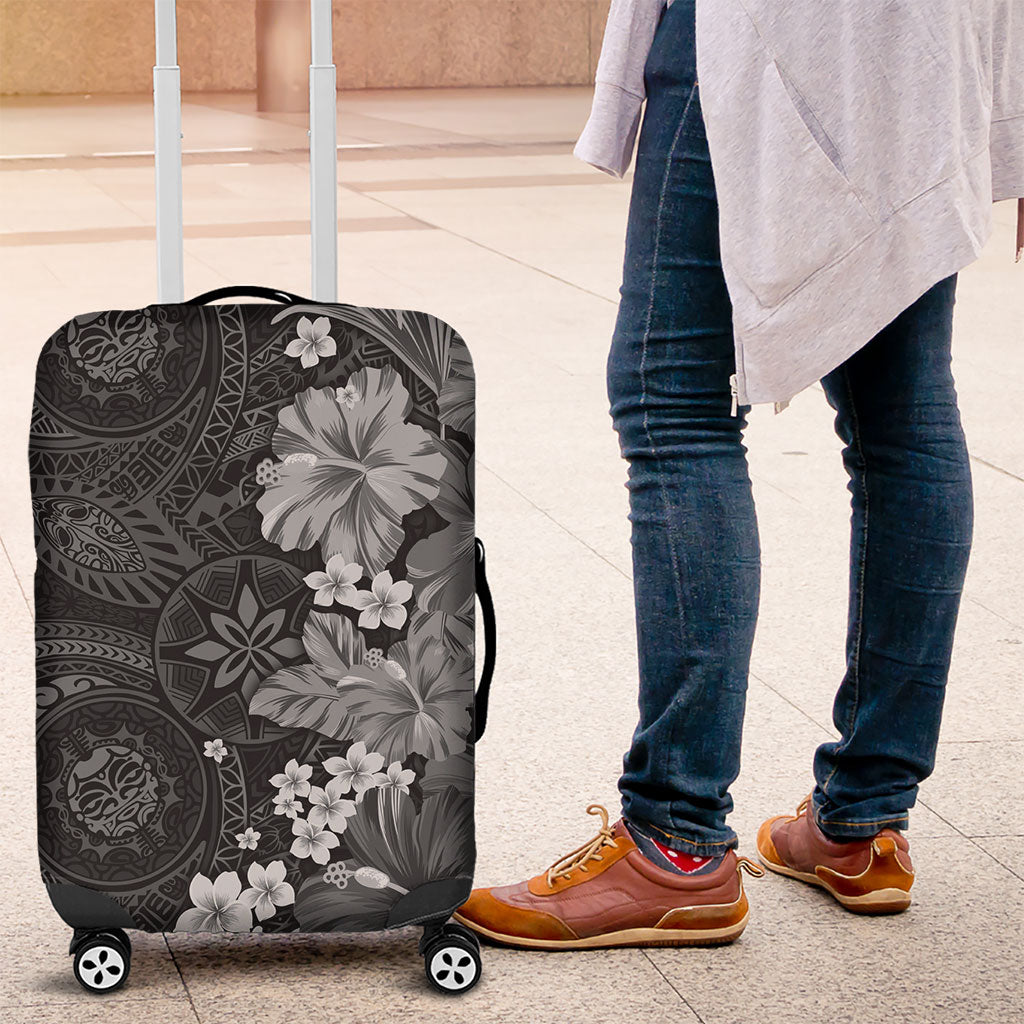 Pauli Hawai'i Hibiscus Luggage Cover Polynesian Tribal Tattoo Pattern Floral Elements