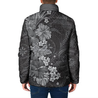 Pauli Hawai'i Hibiscus Padded Jacket Polynesian Tribal Tattoo Pattern Floral Elements