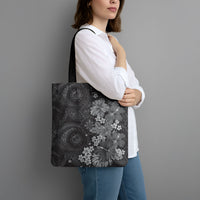 Pauli Hawai'i Hibiscus Tote Bag Polynesian Tribal Tattoo Pattern Floral Elements