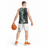 Pauliuli Hawai'i Hibiscus Basketball Jersey Polynesian Tribal Tattoo Pattern Floral Elements