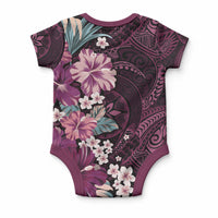 Poni Mama Hawai'i Hibiscus Baby Onesie Polynesian Tribal Tattoo Pattern Floral Elements LT9 - Polynesian Pride