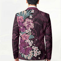 Poni Mama Hawai'i Hibiscus Blazer Polynesian Tribal Tattoo Pattern Floral Elements