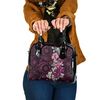 Poni Mama Hawai'i Hibiscus Shoulder Handbag Polynesian Tribal Tattoo Pattern Floral Elements