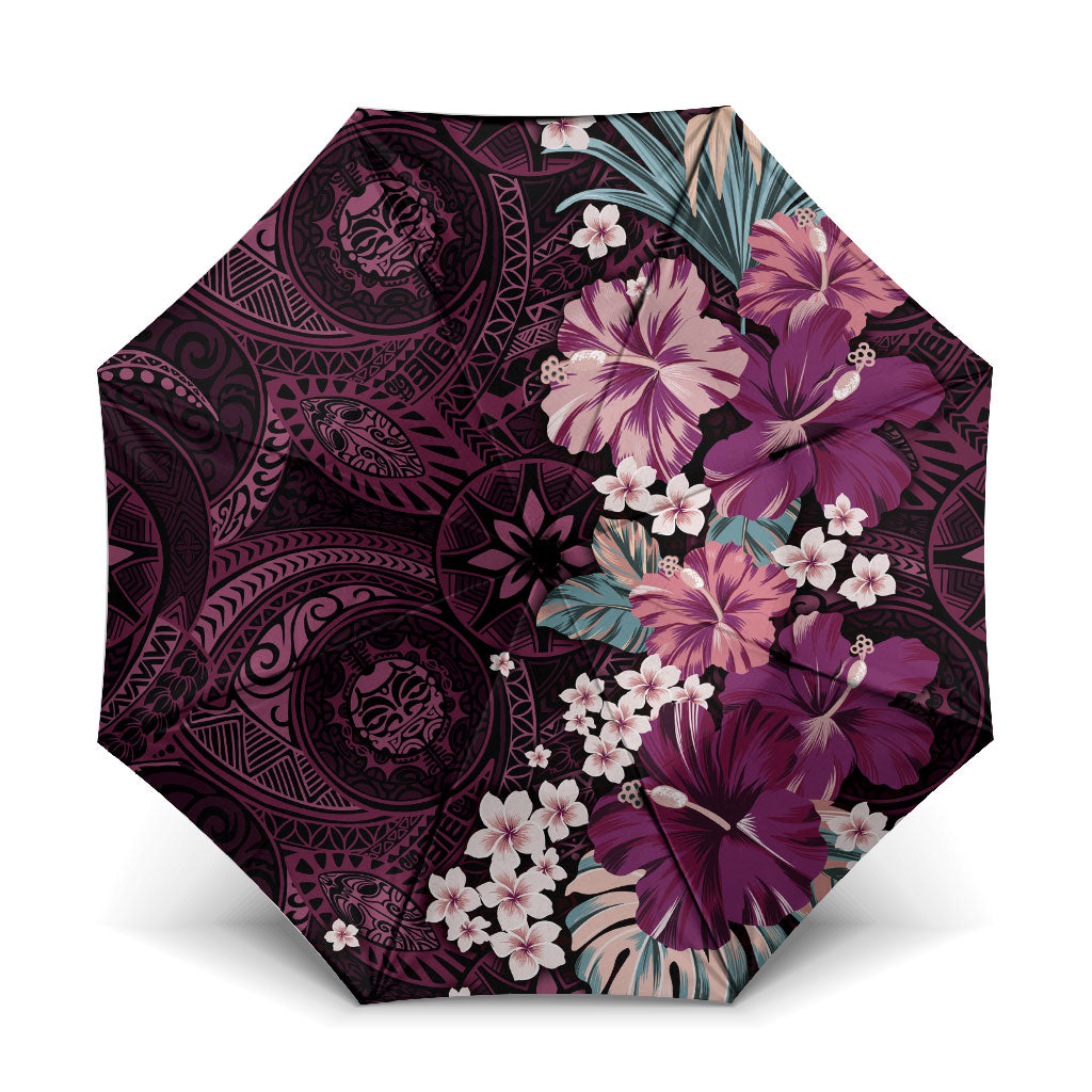 Poni Mama Hawai'i Hibiscus Umbrella Polynesian Tribal Tattoo Pattern Floral Elements