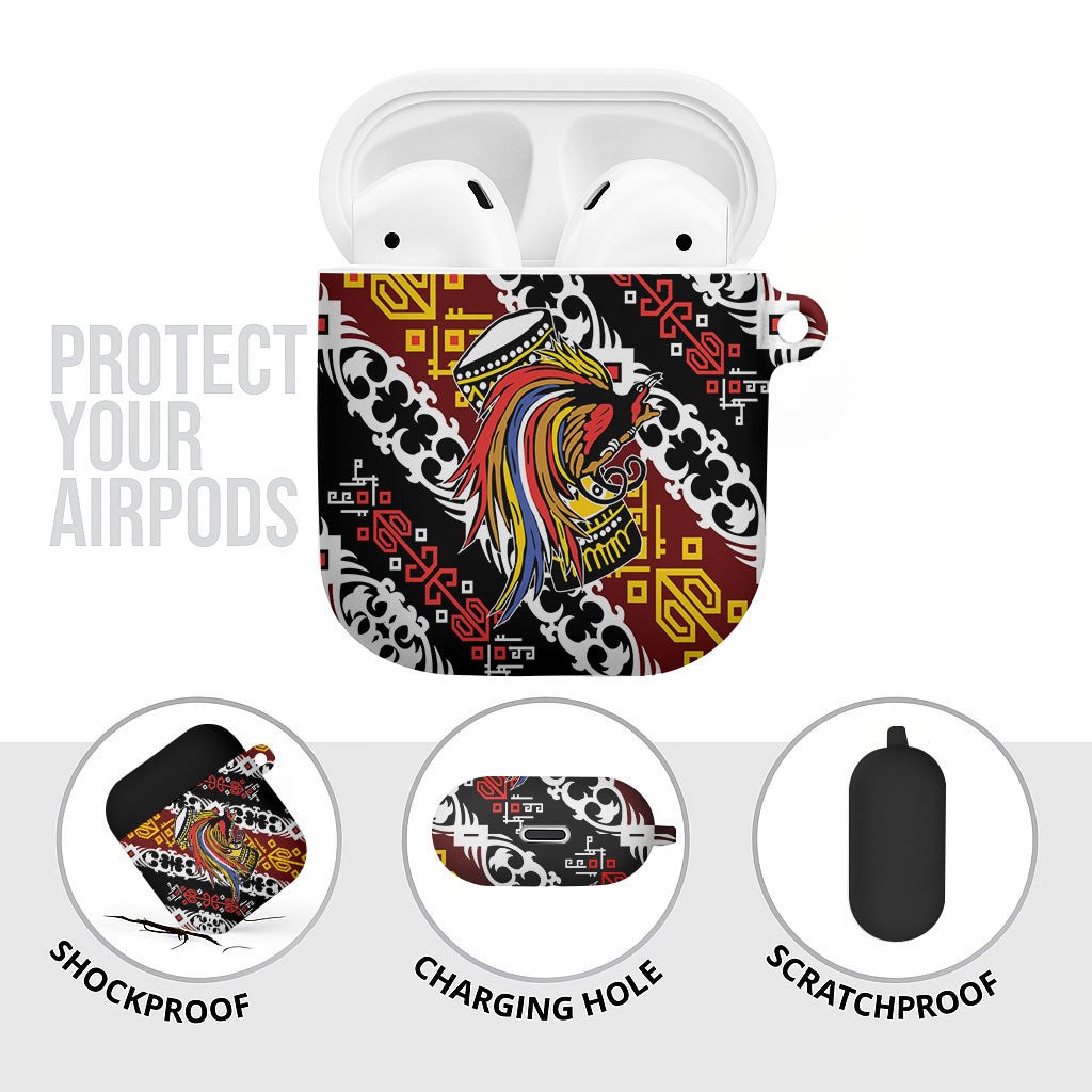 Papua New Guinea Bird Drum AirPods Case Papuan Batik Motif