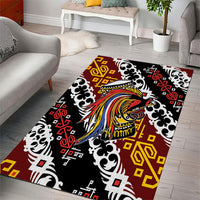 Papua New Guinea Bird Drum Area Rug Papuan Batik Motif