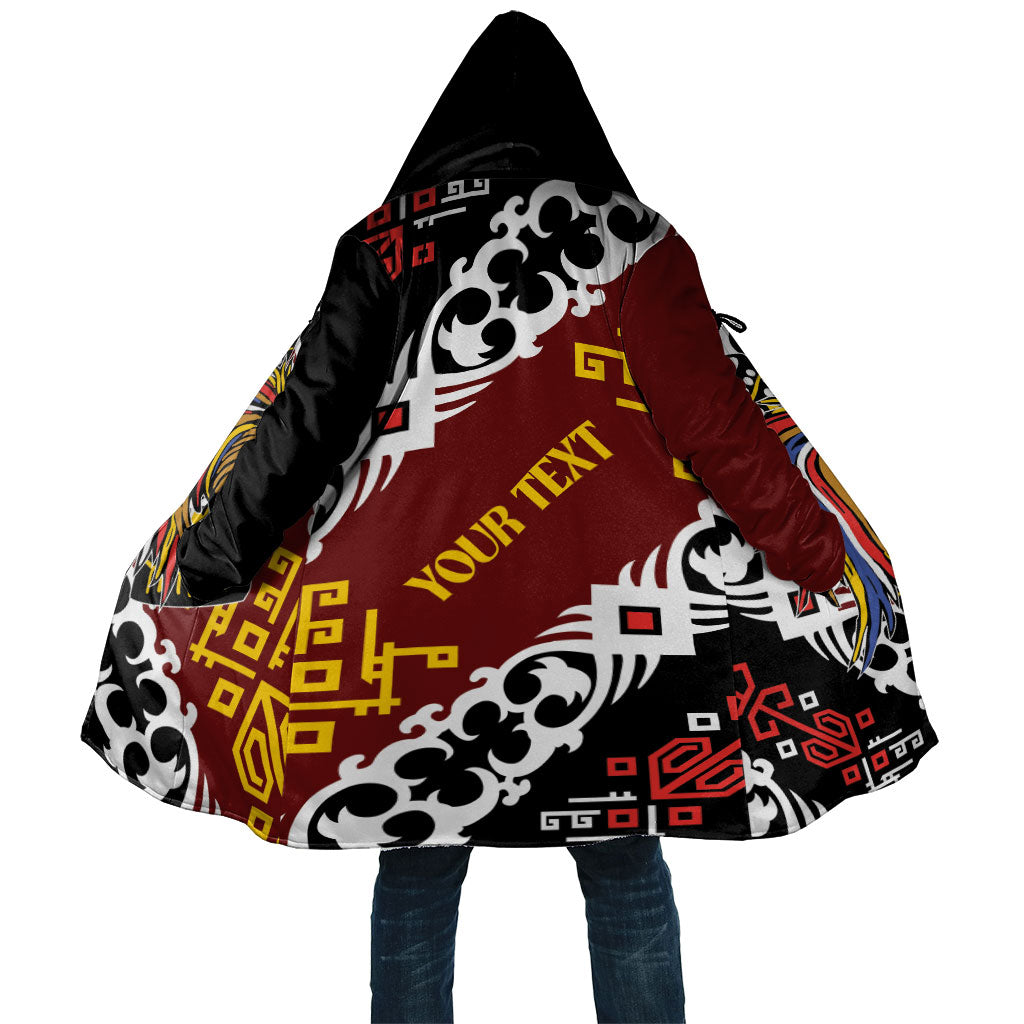 Personalised Papua New Guinea Bird Drum Cloak Papuan Batik Motif LT9 Unisex Black - Polynesian Pride