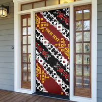Personalised Papua New Guinea Bird Drum Door Cover Papuan Batik Motif