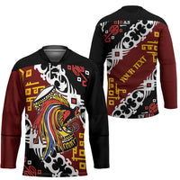 Personalised Papua New Guinea Bird Drum Hockey Jersey Papuan Batik Motif