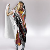 Papua New Guinea Bird Drum Hooded Blanket Papuan Batik Motif