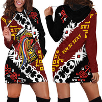 Personalised Papua New Guinea Bird Drum Hoodie Dress Papuan Batik Motif