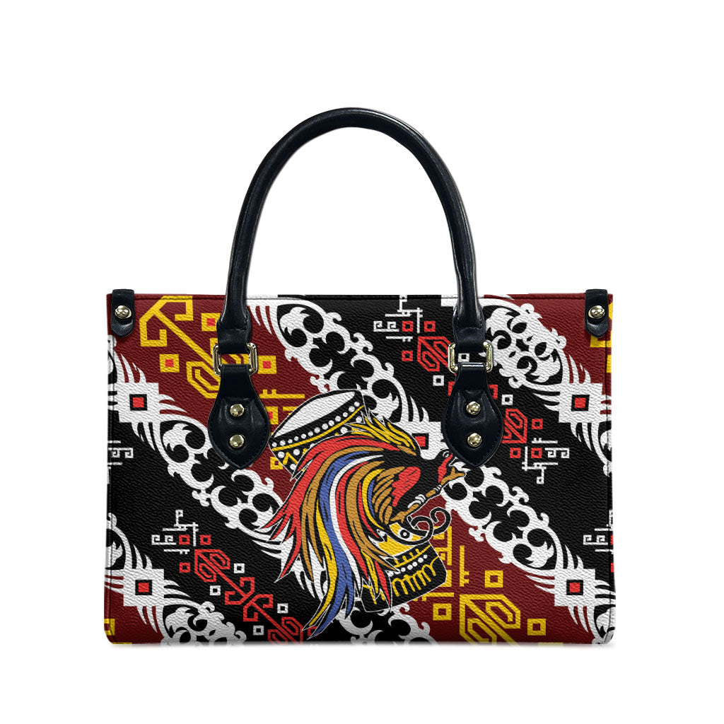 Papua New Guinea Bird Drum Leather Bag Papuan Batik Motif