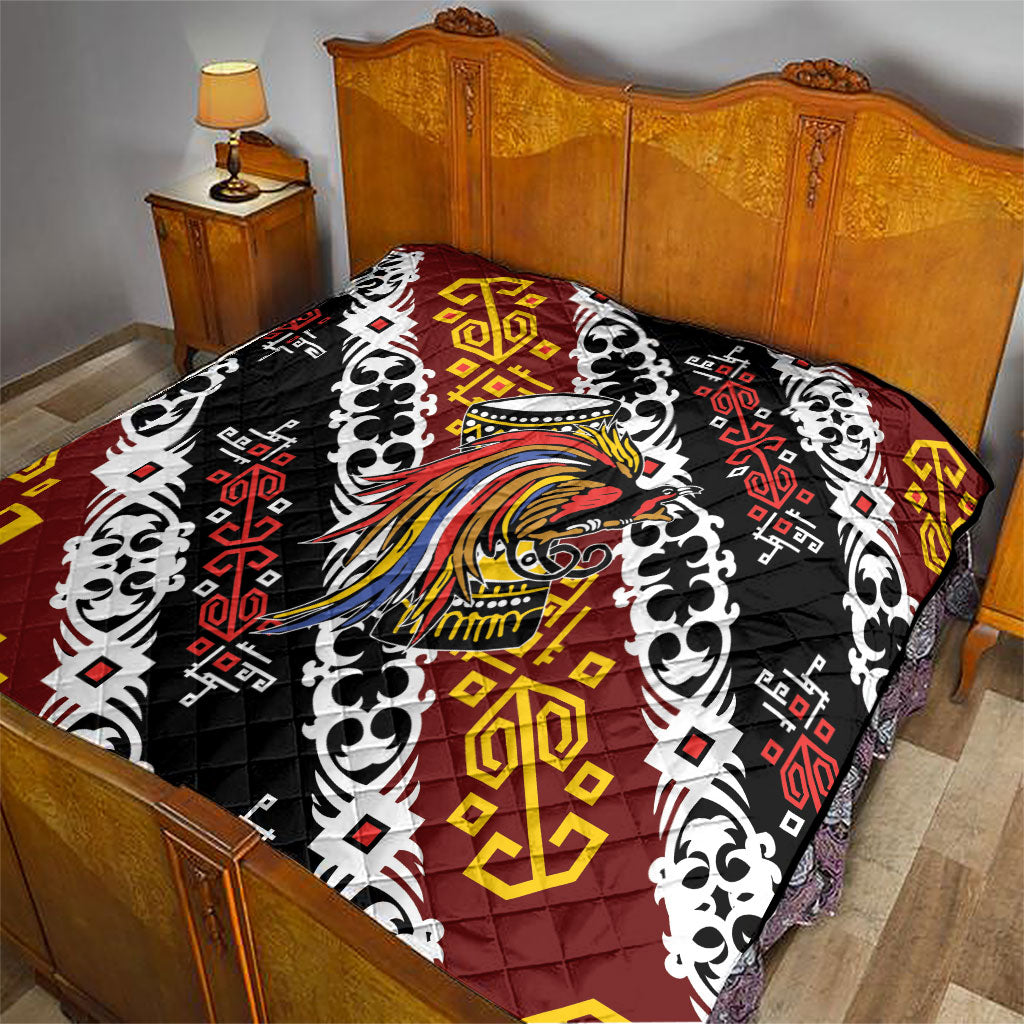 Papua New Guinea Bird Drum Quilt Papuan Batik Motif