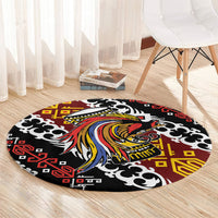 Papua New Guinea Bird Drum Round Carpet Papuan Batik Motif