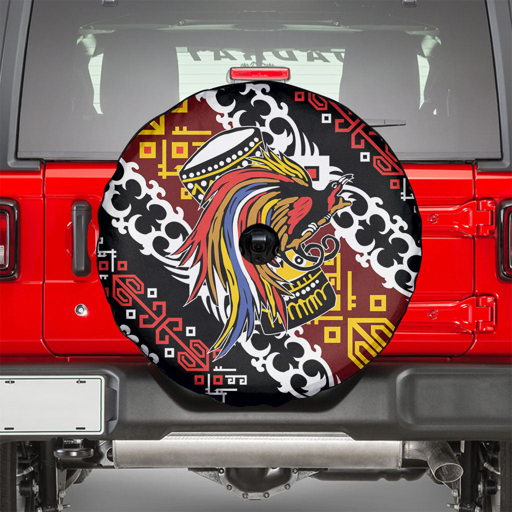 Papua New Guinea Bird Drum Spare Tire Cover Papuan Batik Motif