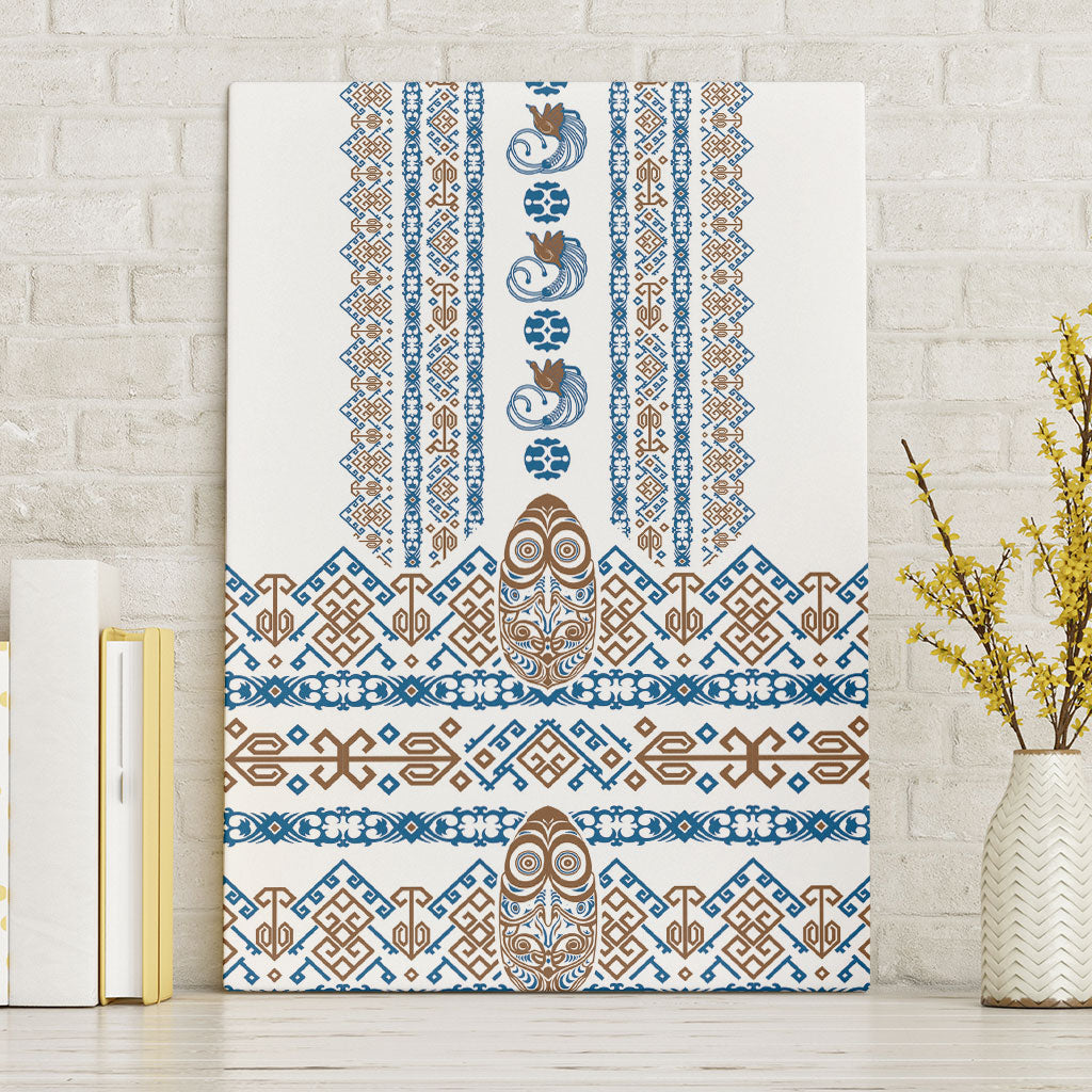 Papua New Guinea Bird Ethnic Canvas Wall Art Papuan Batik Inspired Pattern