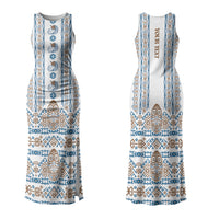 Personalised Papua New Guinea Bird Ethnic Couples Matching Tank Maxi Dress and Hawaiian Shirt Papuan Batik Inspired Pattern