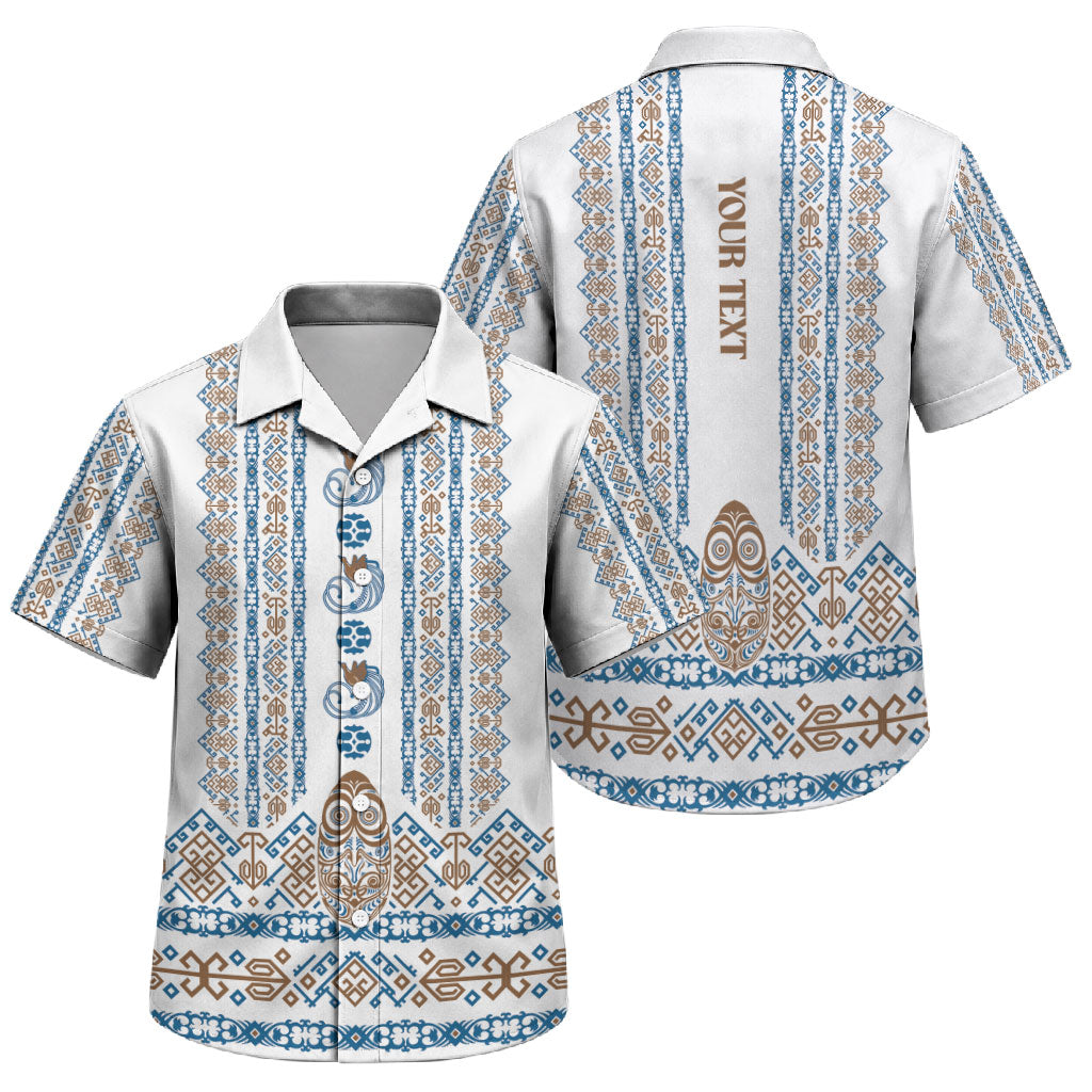 Personalised Papua New Guinea Bird Ethnic Family Matching Off The Shoulder Long Sleeve Dress and Hawaiian Shirt Papuan Batik Inspired Pattern