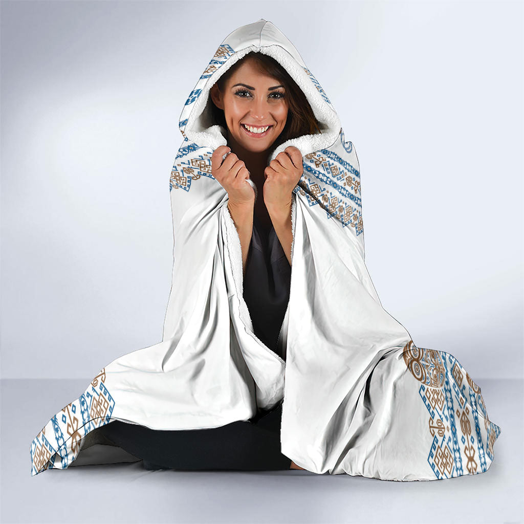 Papua New Guinea Bird Ethnic Hooded Blanket Papuan Batik Inspired Pattern