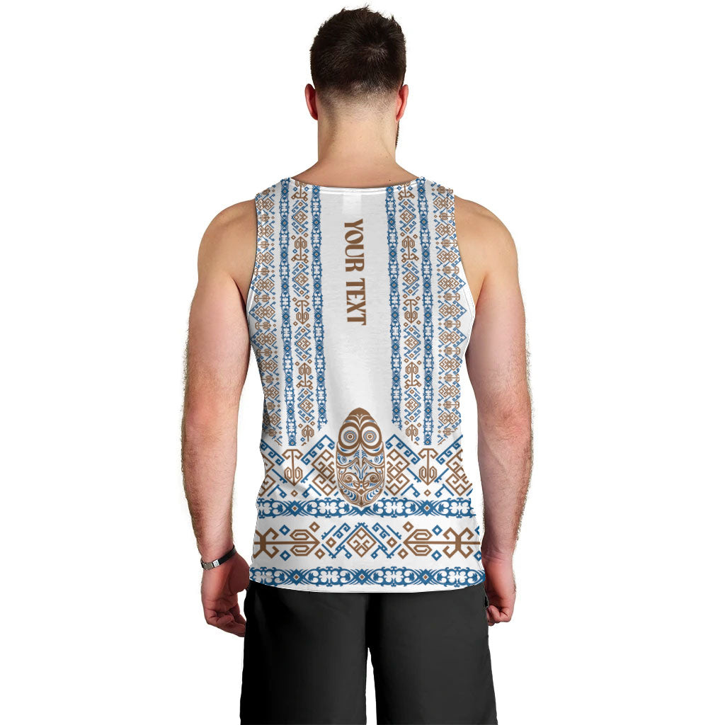 Personalised Papua New Guinea Bird Ethnic Men Tank Top Papuan Batik Inspired Pattern