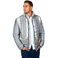 Personalised Papua New Guinea Bird Ethnic Padded Jacket Papuan Batik Inspired Pattern