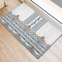 Papua New Guinea Bird Ethnic Rubber Doormat Papuan Batik Inspired Pattern