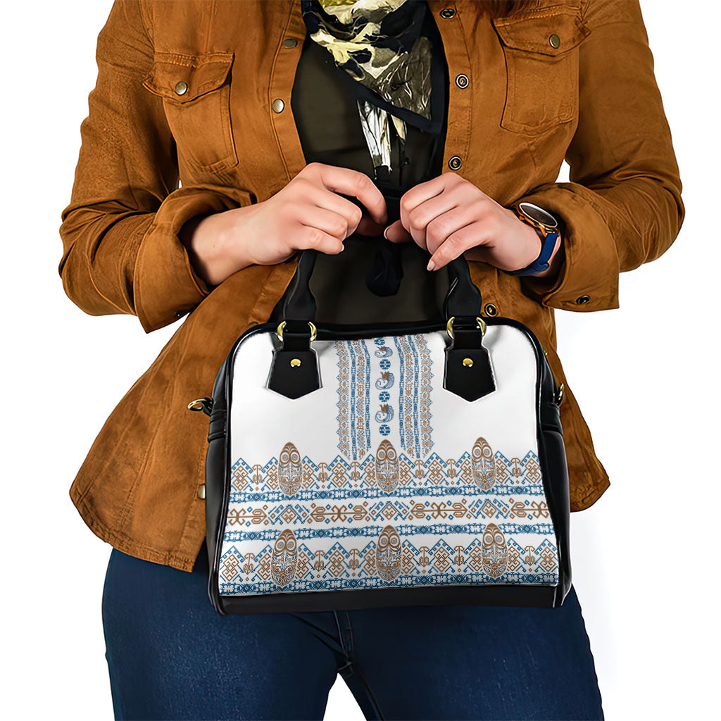 Papua New Guinea Bird Ethnic Shoulder Handbag Papuan Batik Inspired Pattern